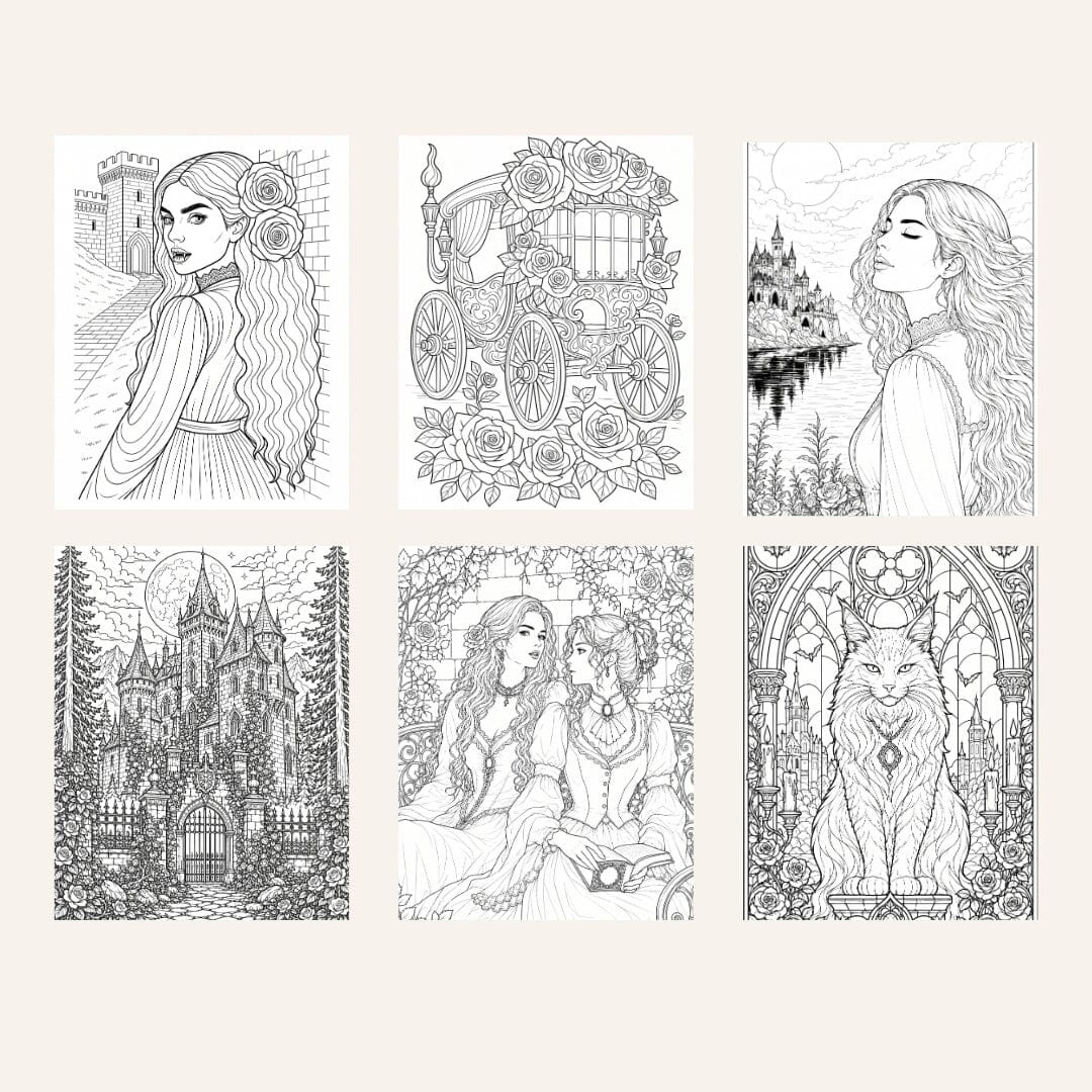 Carmilla by Le Fanu I Coloring Edition Digital Pages Digital Pages Caipora Books 
