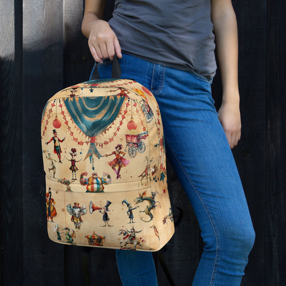 Quirky Circus Unisex Backpack Caipora Books 