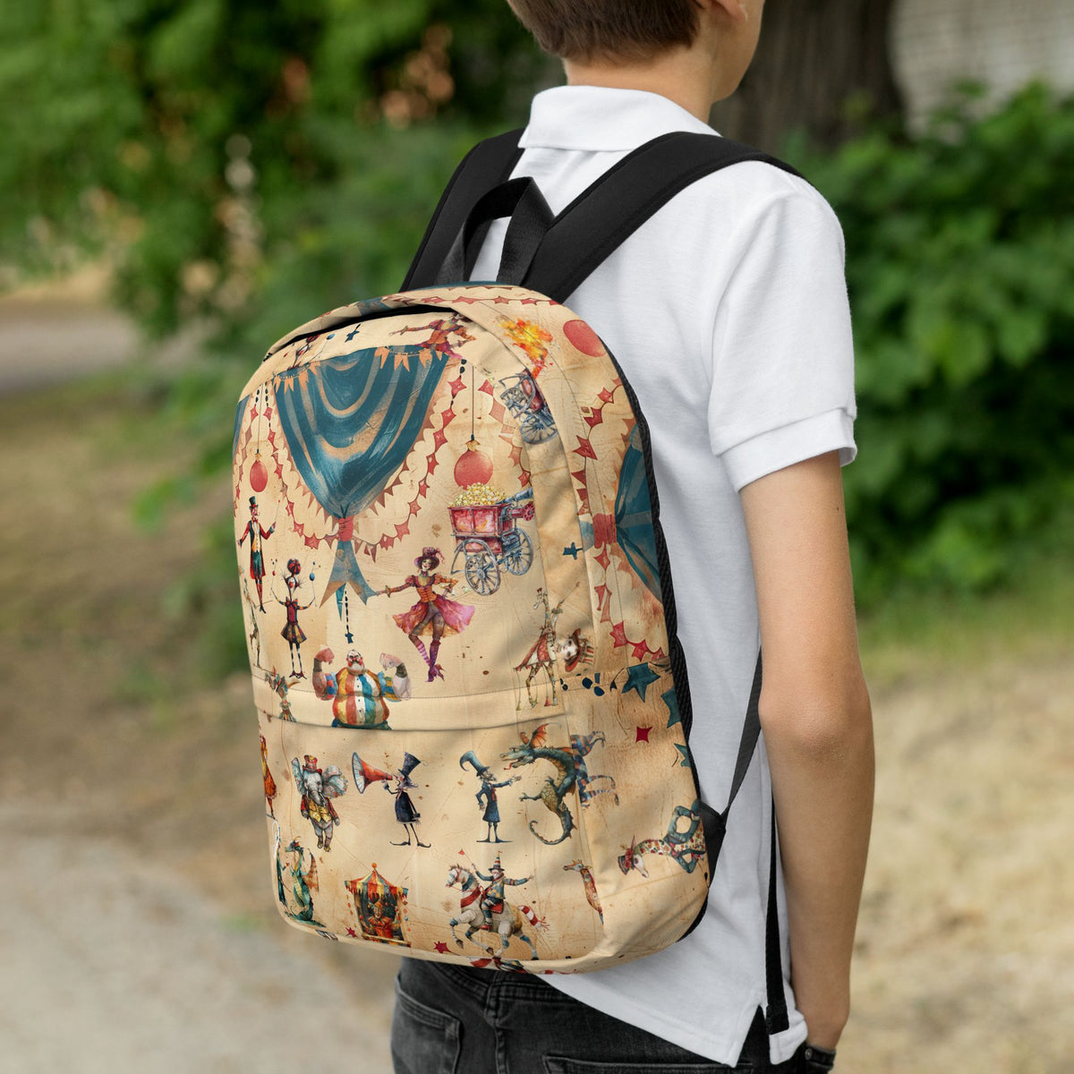 Quirky Circus Unisex Backpack Caipora Books 