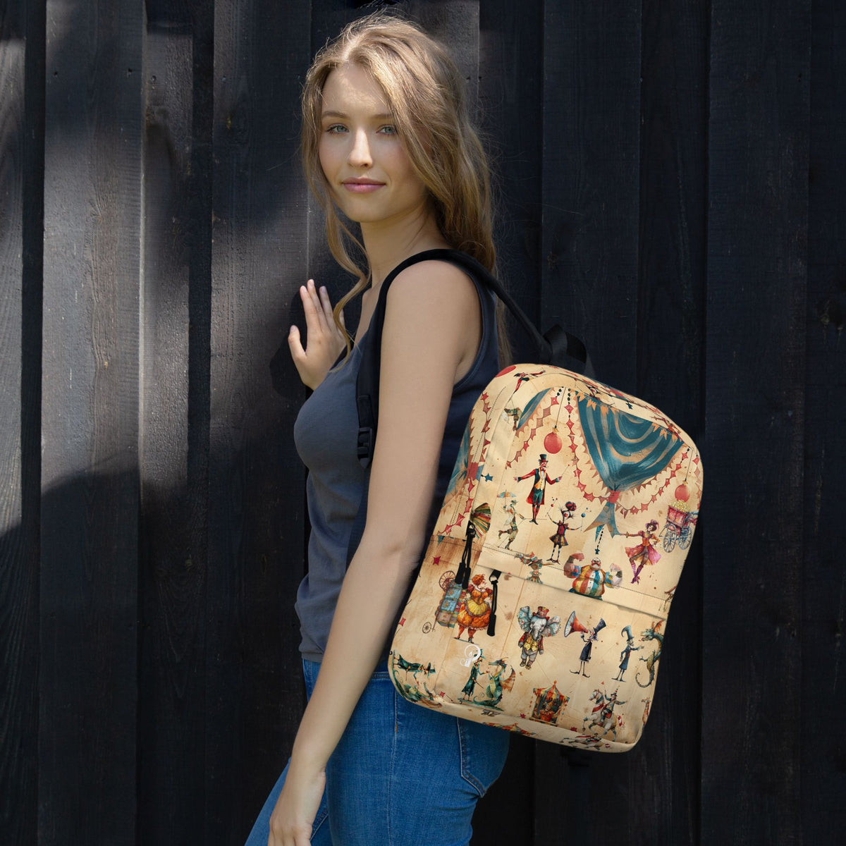 Quirky Circus Unisex Backpack Caipora Books 