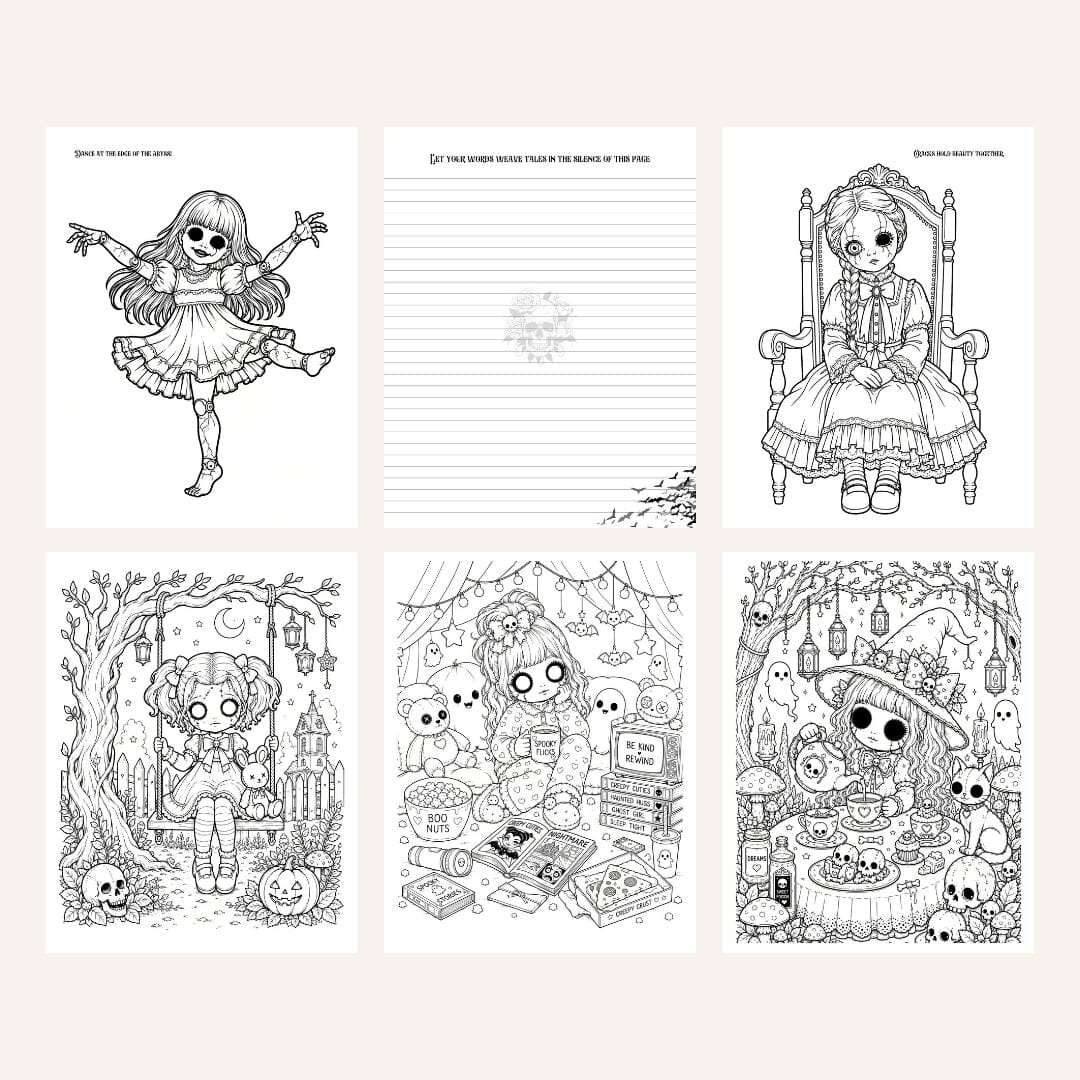 The Haunting of Dollhouse 15 Digital Pages for Teens & Adults Digital Caipora Books 